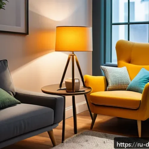 디지털디톡스와 미디어 영향 분석 - A cozy modern living room scene during evening hours, featuring a young adult sitting comfortably in...